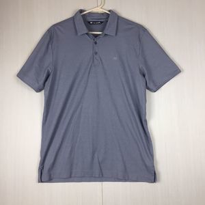 TRAVIS MATHEW Men's Grey Gray Polo Short Sleeve Shirt Regular L Large